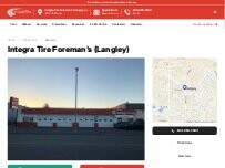 Website Screenshot Foreman's Integra Tire Auto Centre