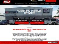 Website Screenshot MSJ Automotive Service