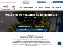 Website Screenshot Reliance Auto Mechanic