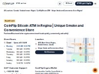 Website Screenshot CoinFlip Bitcoin ATM - Unique Smoke and Convenience Store (Regina)