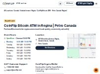 Website Screenshot CoinFlip Bitcoin ATM - Petro Canada (Regina)