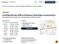 Website Screenshot CoinFlip Bitcoin ATM - New Rave Convenience (Oshawa)
