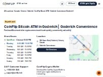 Website Screenshot CoinFlip Bitcoin ATM - Goderich Convenience (Goderich)