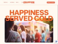 Website Screenshot Champion Ice Cream