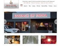 Website Screenshot Essence of India Restaurant