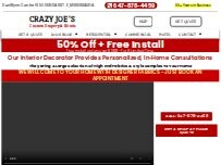 Website Screenshot Crazy Joe's Drapery & Blinds