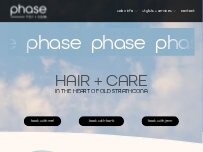 Website Screenshot Phase Hair + Care