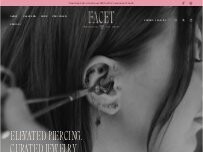 Website Screenshot Facet Piercing and Fine Jewelry