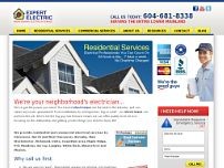 Expert Electric website screenshot