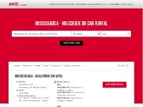 Website Screenshot Avis Car Rental