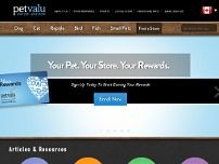 Pet Valu website screenshot