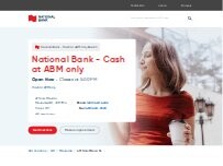 Website Screenshot National Bank - Cash at ABM only