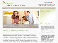 Kiani Naturopathic Clinic website screenshot