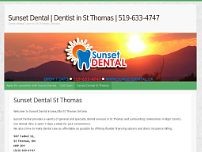 Sunset Dental website screenshot