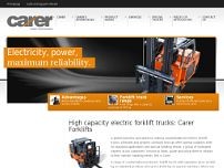 Carer Forklifts website screenshot