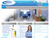 Spotless Janitorial Services website screenshot