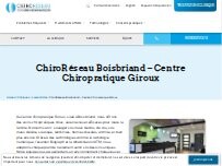 Website Screenshot ChiroRéseau Boisbriand - Centre Chiropratique Giroux