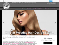 All Star Prestige Hair Design website screenshot