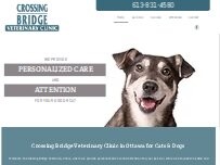 Website Screenshot Crossing Bridge Veterinary Clinic