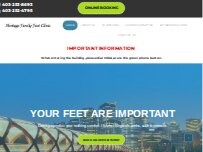 Website Screenshot Heritage Family Foot Clinic