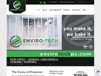 Website Screenshot Enviro-Tech Powder Coating Ltd