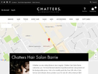 Chatters Hair Salon website screenshot