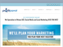 Profit Parrot Marketing website screenshot