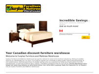 Surplus Furniture & Mattress Warehouse website screenshot