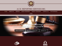 Ace Reporting Services Inc website screenshot