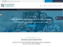 Website Screenshot Platinum Dental Care North York
