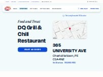 Website Screenshot Dairy Queen Grill & Chill