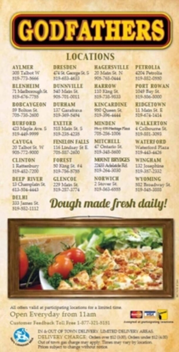 Images Godfathers Pizza - Bobcaygeon