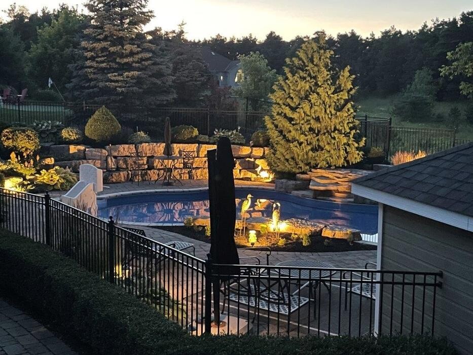 Images Empire Green Lawn Sprinkler's, Ltd & Knight Lights Landscape Lighting