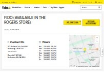 Website Screenshot Fido (Available in the Rogers store)
