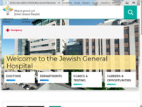 Jewish General Hospital website screenshot