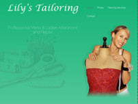 Lily's Tailoring website screenshot