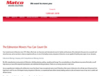 Matco Moving Solutions website screenshot