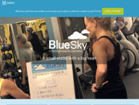 Blue Sky Fitness and Health Coaching website screenshot