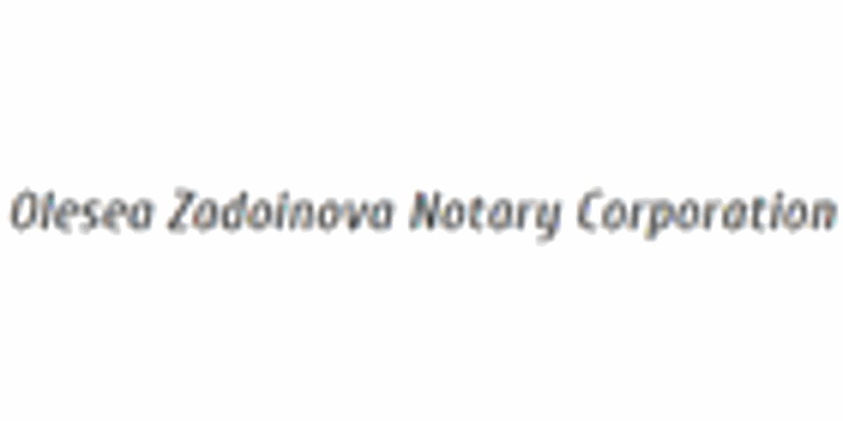 Olesea Zadoinova Notary Corporation Logo