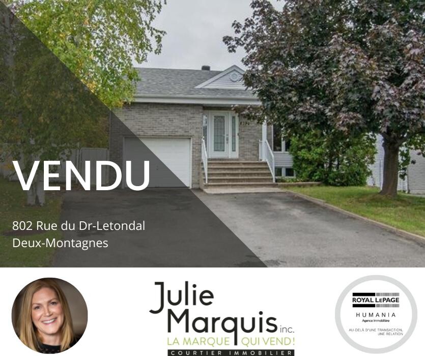 Images Julie Marquis - Courtier immobilier Royal LePage Blanc & Noir Sainte-Thérèse
