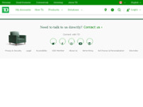 TD Canada Trust ATM website screenshot