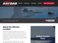CARSTAR Mission (Raydar Autobody) website screenshot