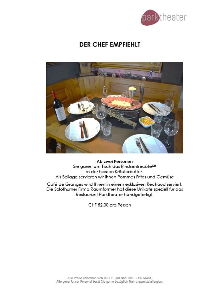 Bilder Parktheater Gastro AG