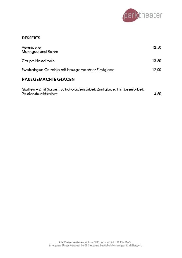 Bilder Parktheater Gastro AG
