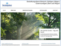 Bestattungsdienst Bärtschi website screenshot