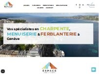 Website Screenshot Espace Charpente : Menuisier, Charpentier & Ossature bois