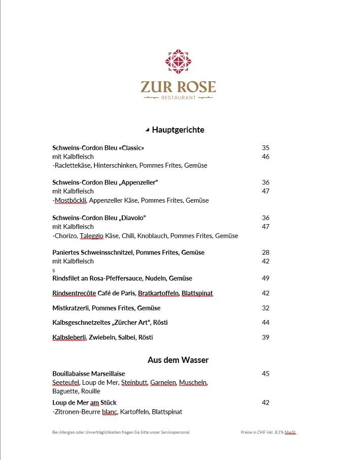 Bilder Restaurant zur Rose