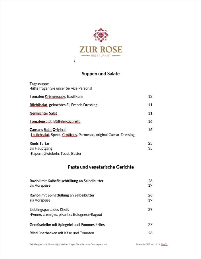 Bilder Restaurant zur Rose