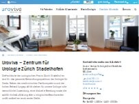 Website Screenshot Uroviva - Zentrum für Urologie Zürich Stadelhofen