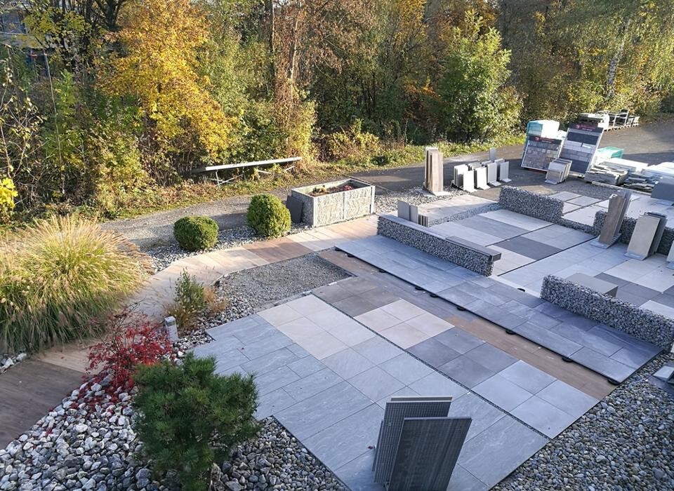 Bilder wunschräume - Platten-Ausstellung und Ideengarten - aktuelle Boden- und Wandplatten für Innen und Aussen in der Region Aarau